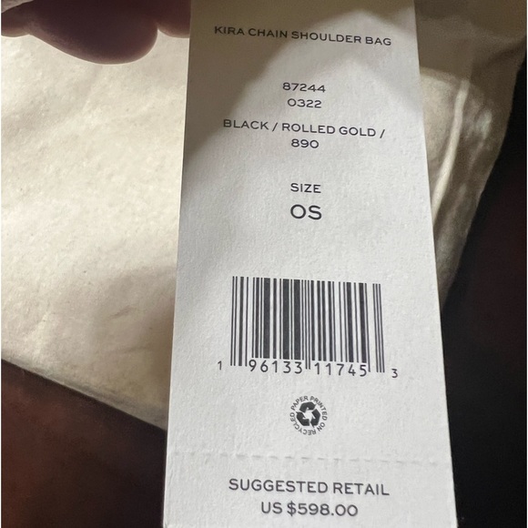 Tory Burch Kira Chain Quilted black NEW - Picture 13 of 13